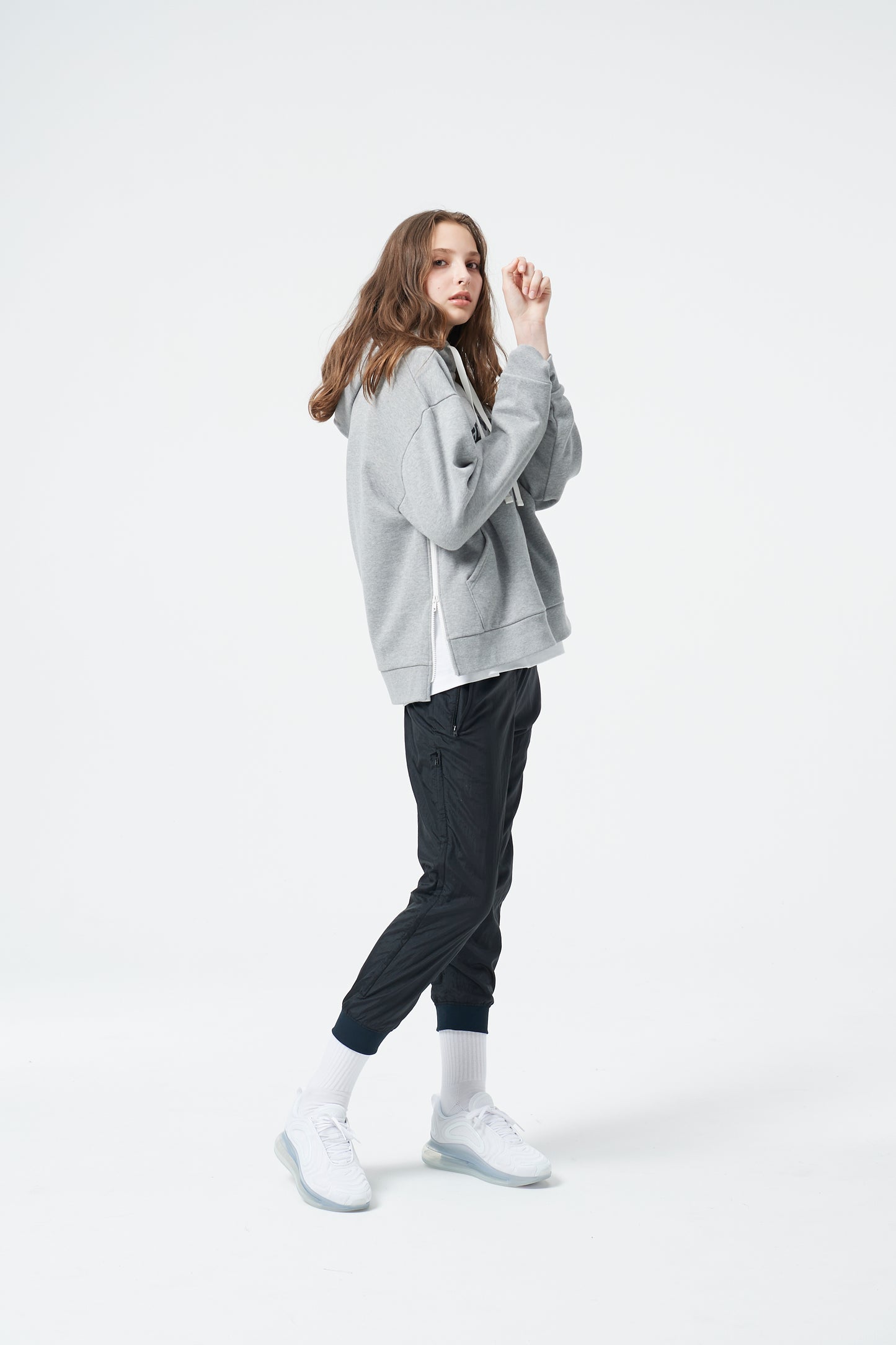 Arch Logo Hoodie Grey